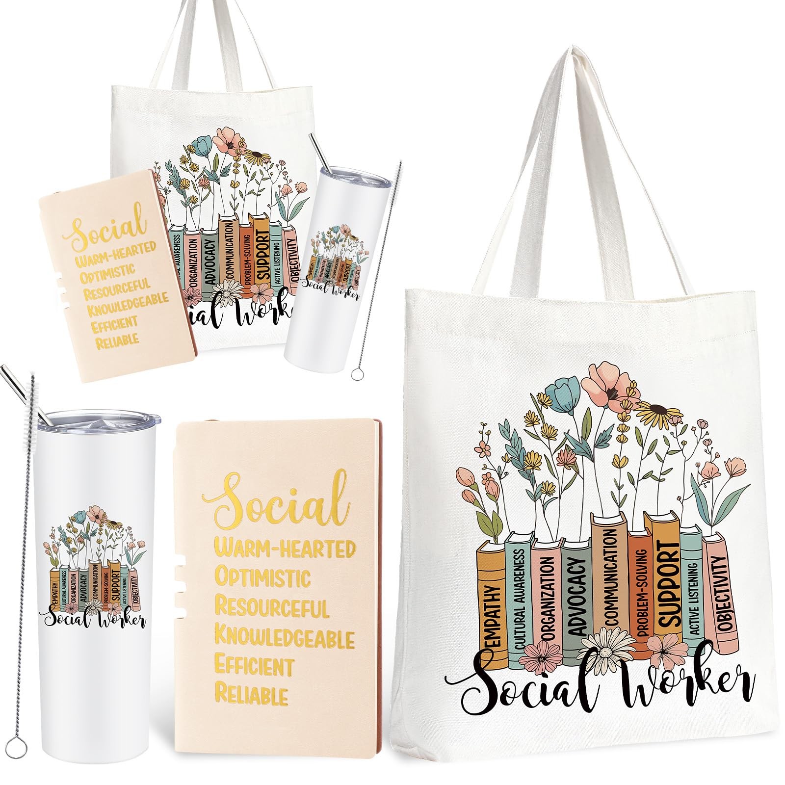3 Pcs Social Worker Graduation Gift for Women Include 20 oz Tumbler Cup Canva…