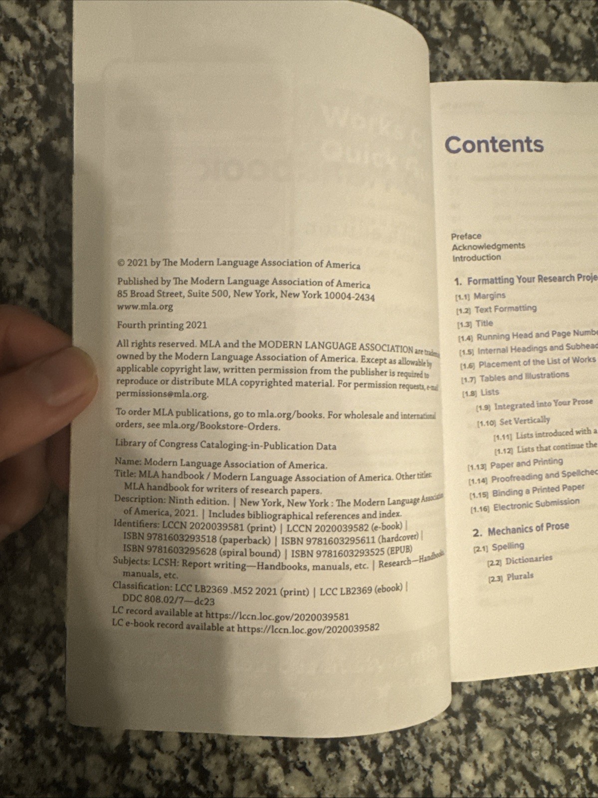 MLA Handbook Ninth Edition
