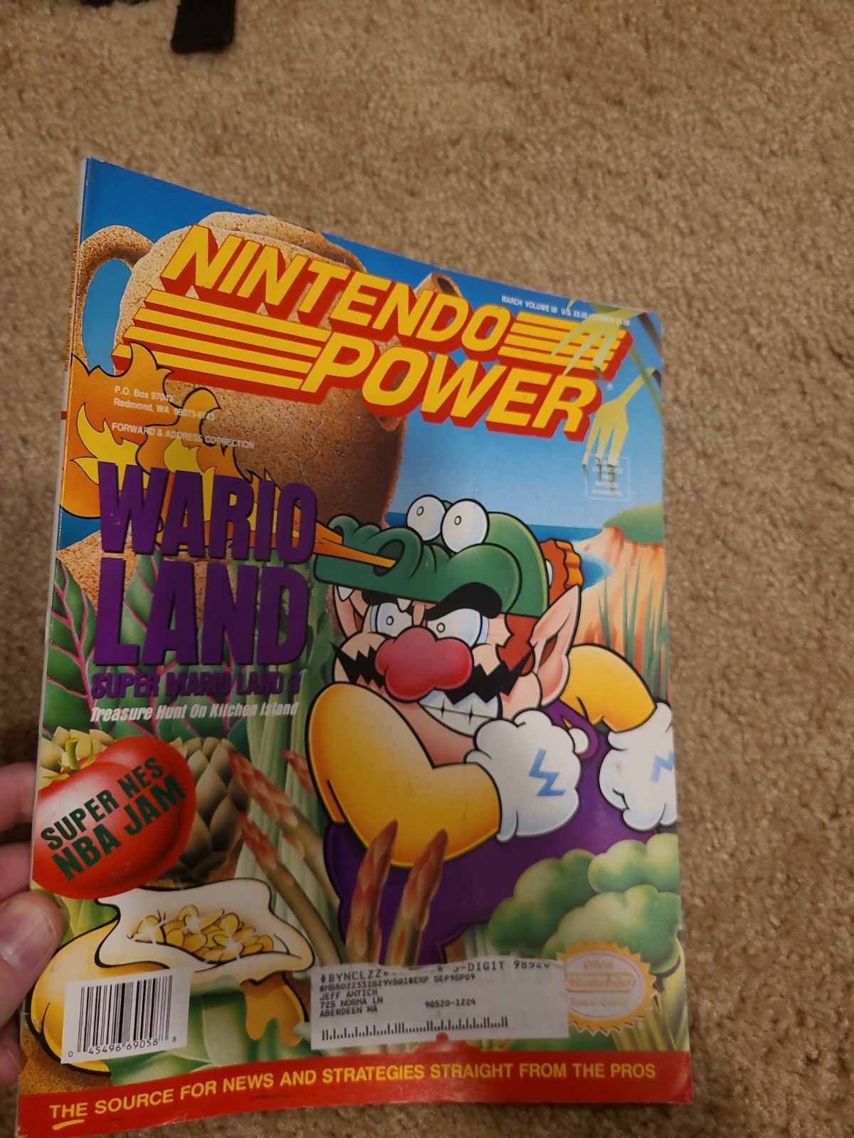 Nintendo Power Magazine Issue Volume #58 Wario Land w/ Poster Cards March 1994