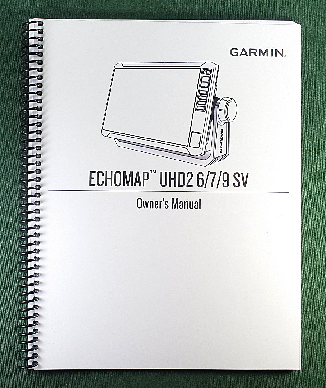 Garmin Echomap UHD2 92sv Owner’s Manual: Full Color 180 Pages & Clear Covers