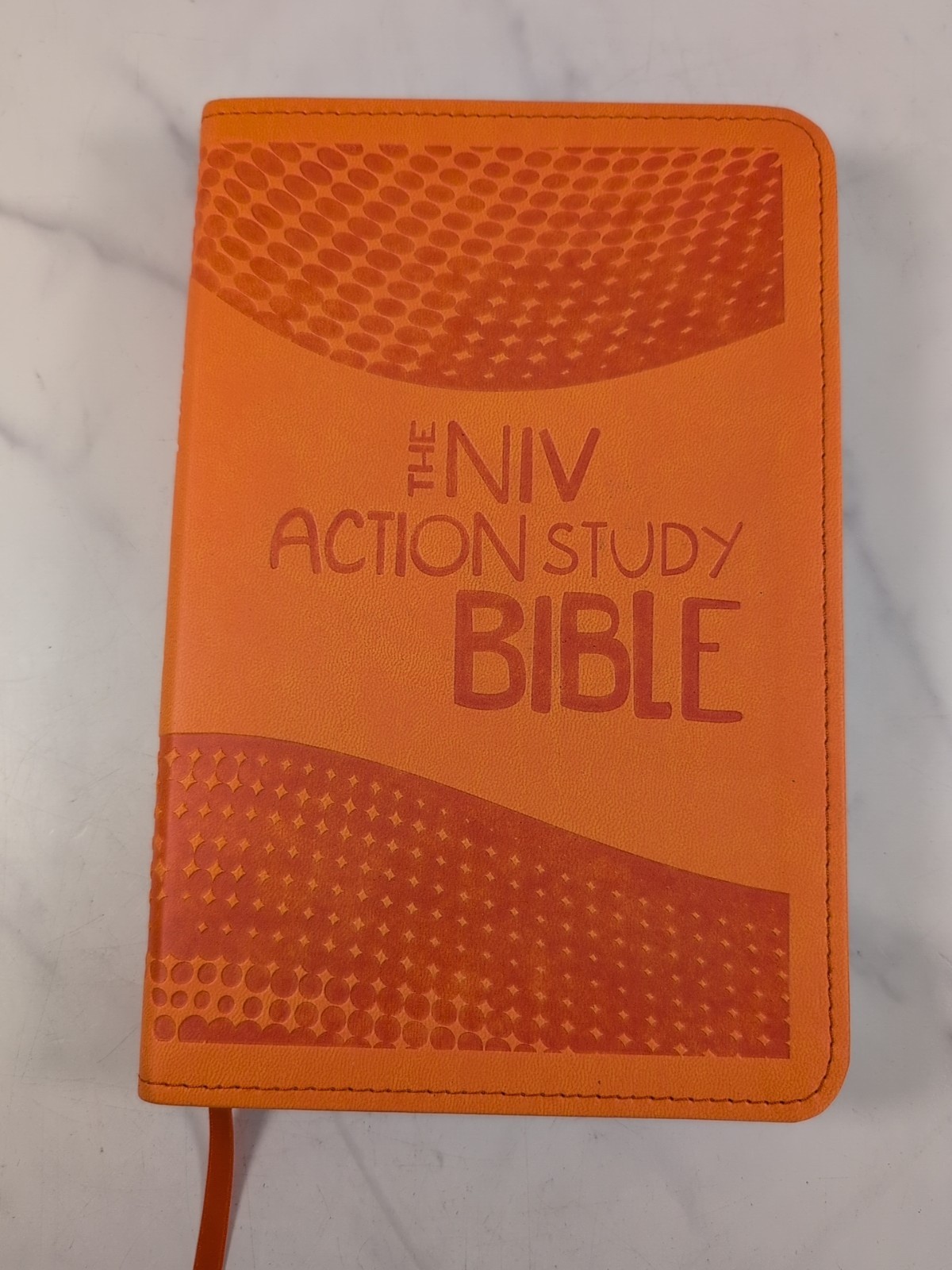 2018 NIV Action Study Bible Orange Faux Leather 1st Edition David C Cook