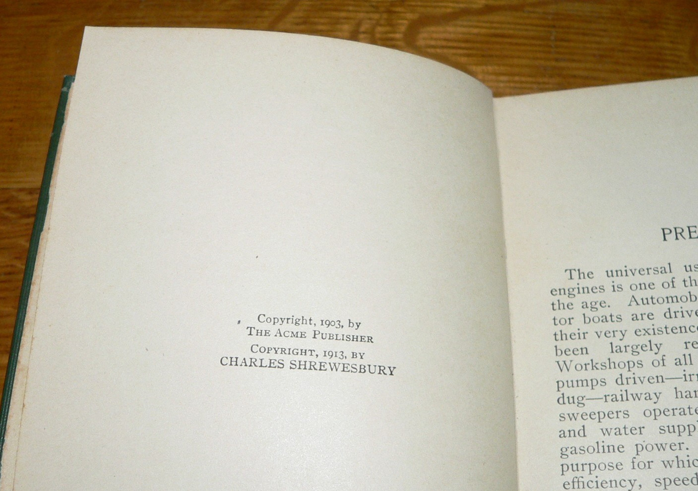 Antique 1913 “The Practical Gasoline Engine” Hardcover Book by E.W. Longanecker