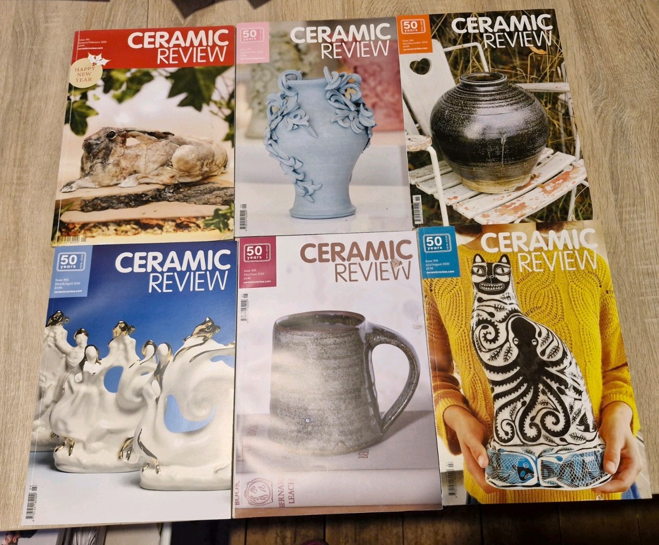6 x 50 YEARS CERAMIC REVIEW MAGAZINES 301 – 306 JANUARY – DECEMBER 2020