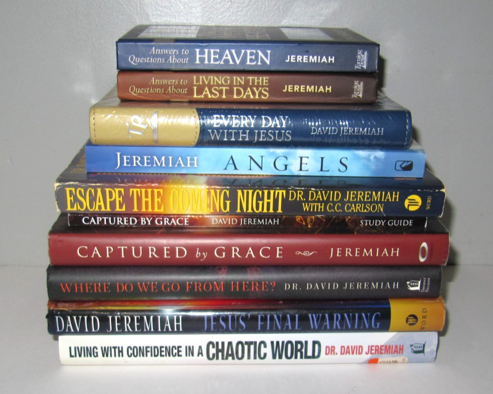 Lot of 10 books by Dr. David Jeremiah TPB/HB Prophecy & End Times, etc.