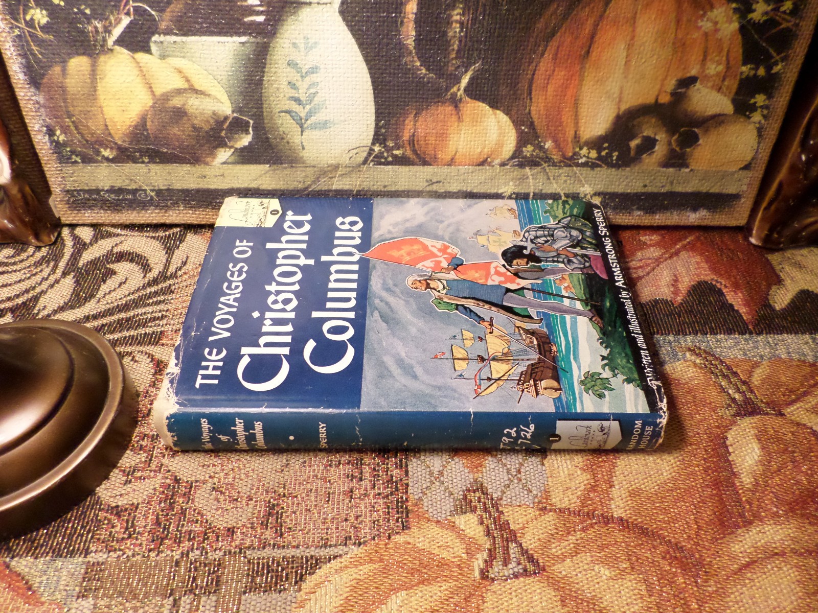 The Voyages of Christopher Columbus 1950 Armstrong Sperry Vintage HC /w DJ