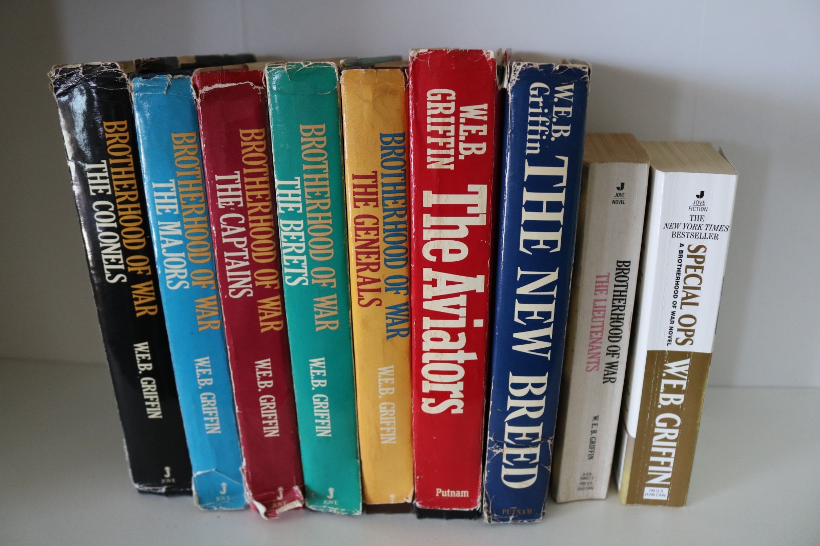 9 W.E.B. Griffin complete Brotherhood of War web mixed hardbacks/paperbacks