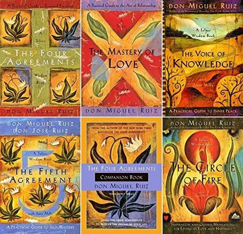 Complete Set Series Lot Toltec Wisdom Series 6 Book Set by Don Miguel Ruiz