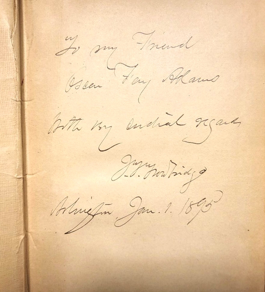 1886 JOHN TOWNSEND (J. T.) TROWBRIDGE 1st Edition Inscribed Presentation Copy !