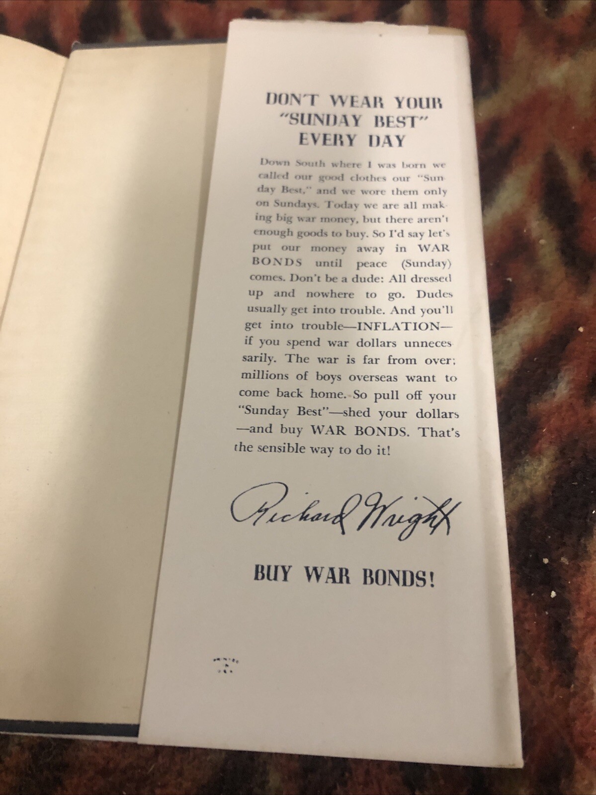 1945 Black Boy Wright First Edition Liberty Racism Autobiography Civil Rights