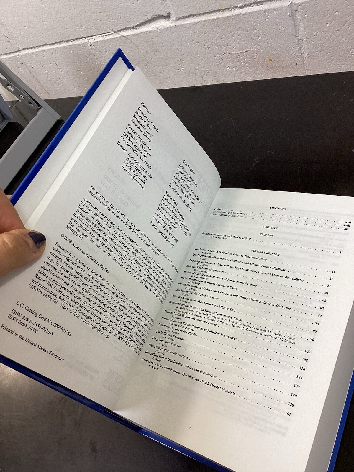 Spin Physics/1149/2008/AIP CONFERENCE PROCEEDINGS/HC VG RARE BOOK