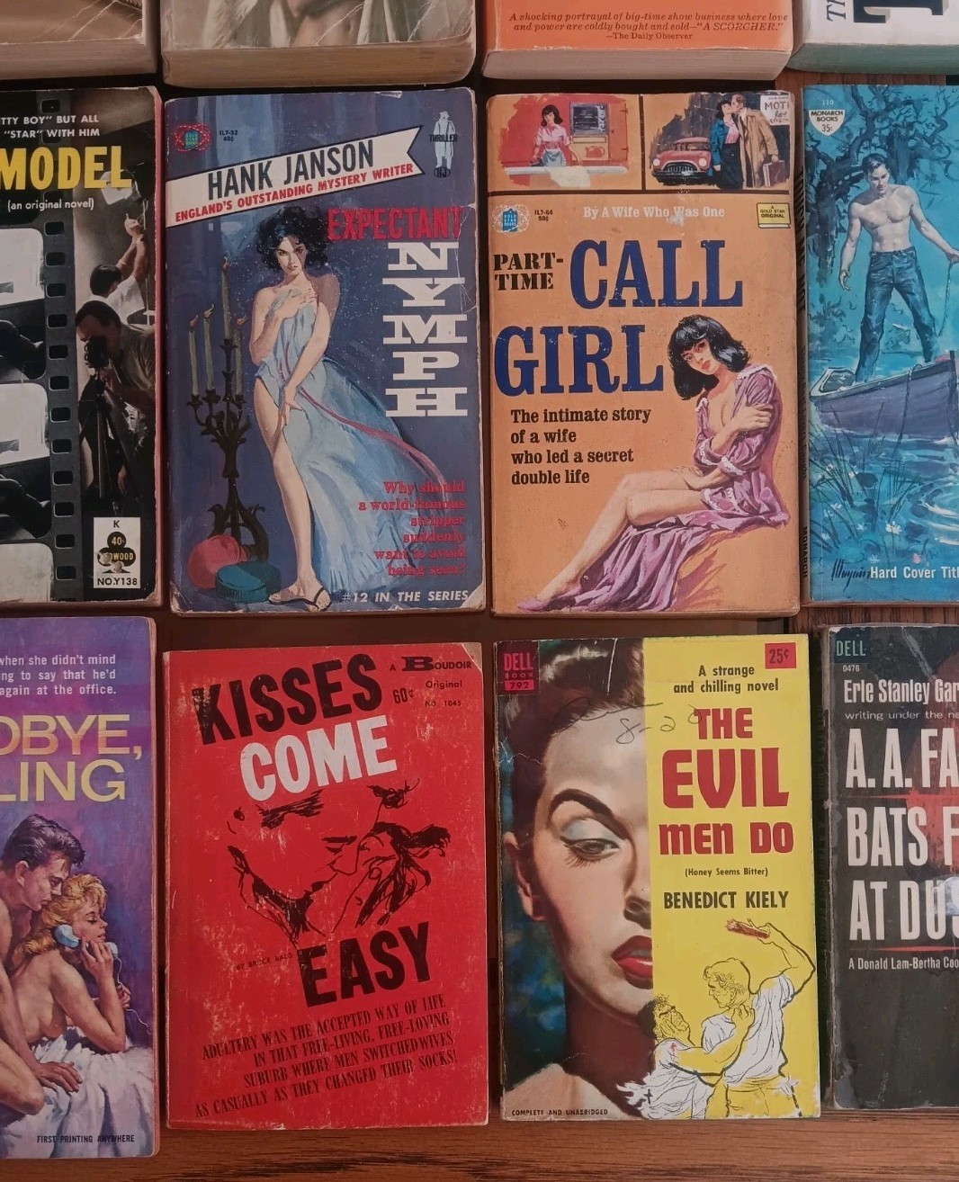 Vintage 1950’s 60’s 70’s Sleaze Paperbacks ~ Lot of 18. GGA. Acceptable.