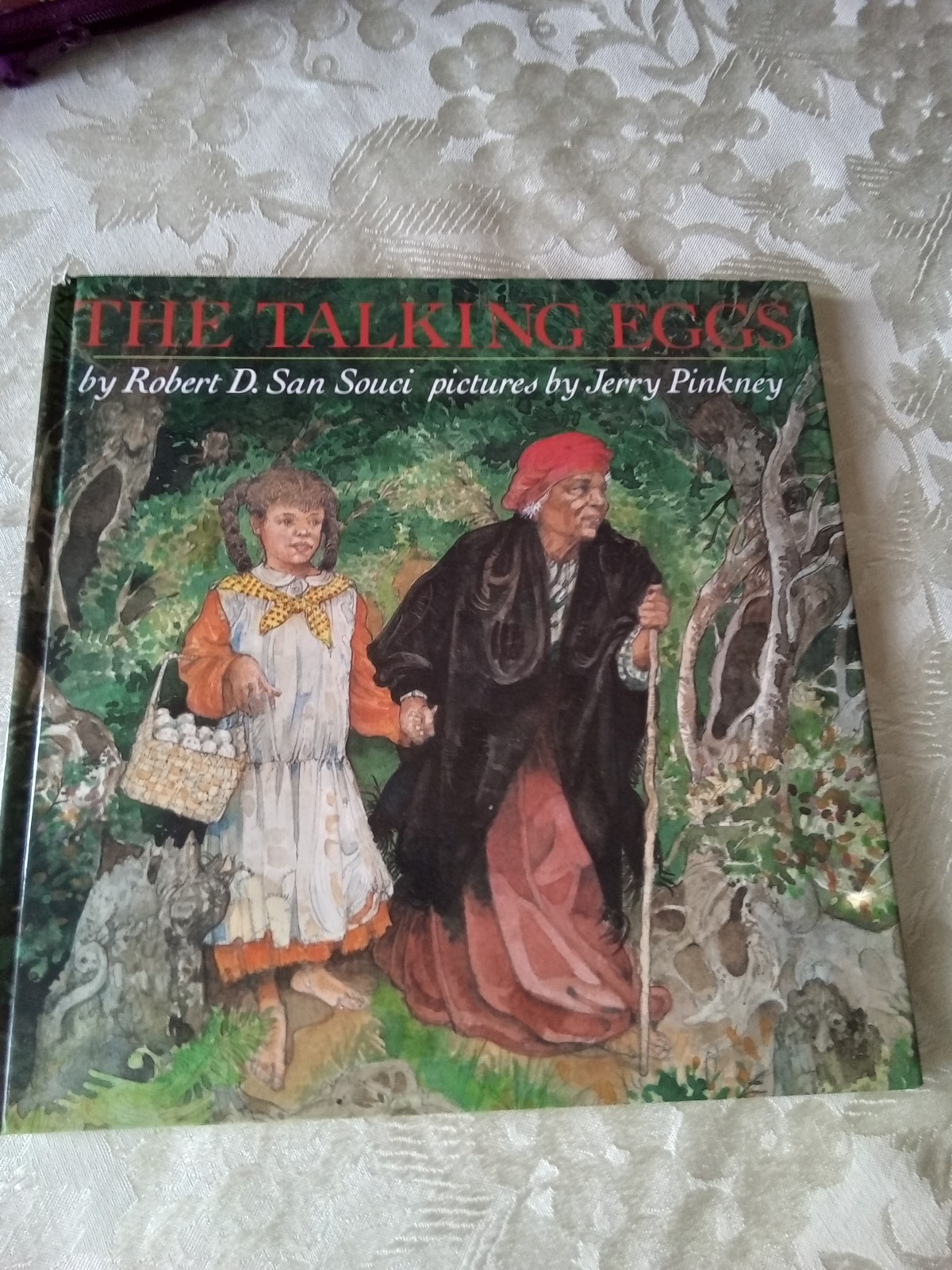 The Talking Eggs Hardcover Book by Robert D. San Souci Signed Jerry Pinkney Vtg