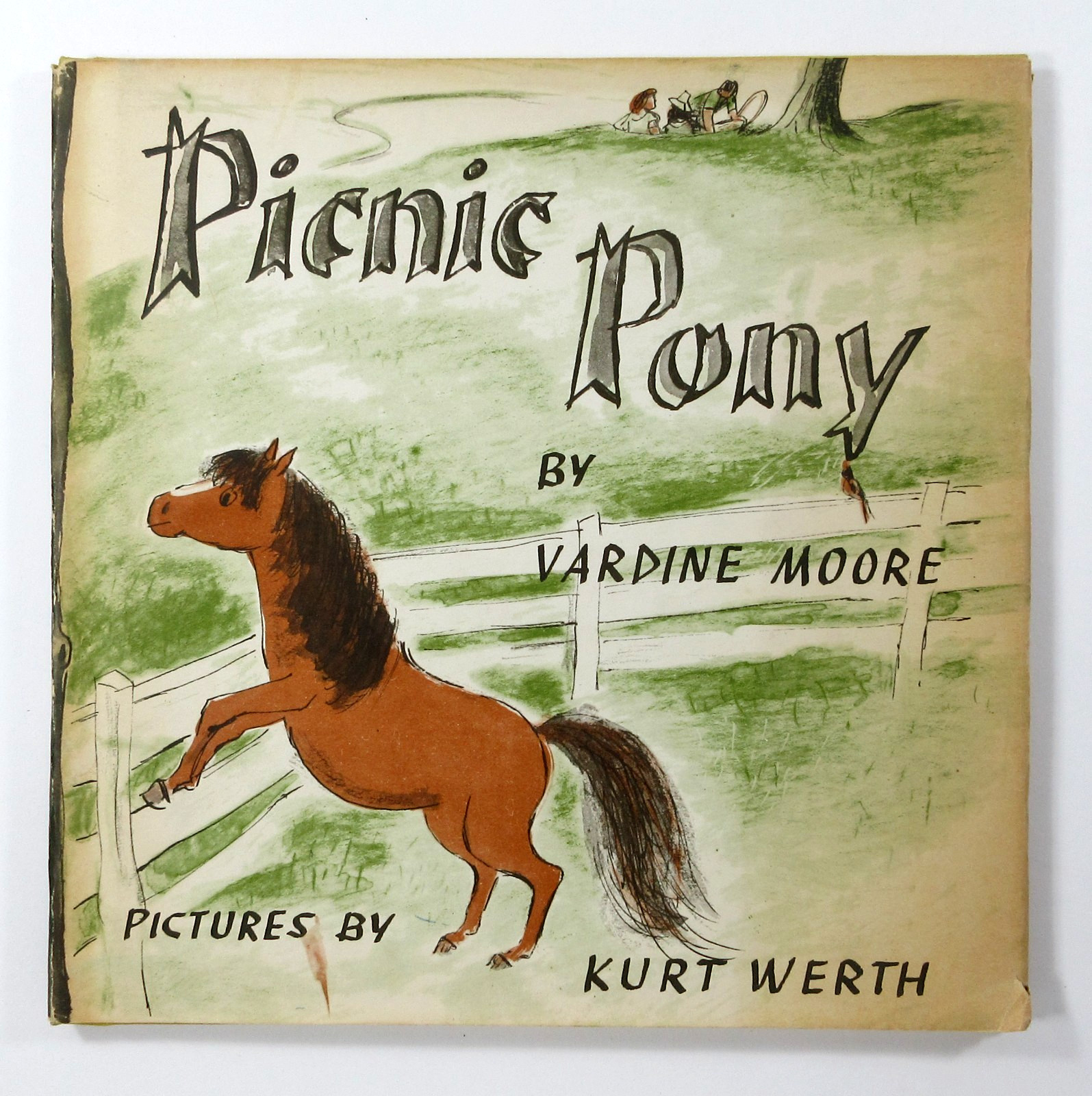 Vintage Childrens Illustrated Picture Book Picnic Pony Moore Werth 1st DJ 1956