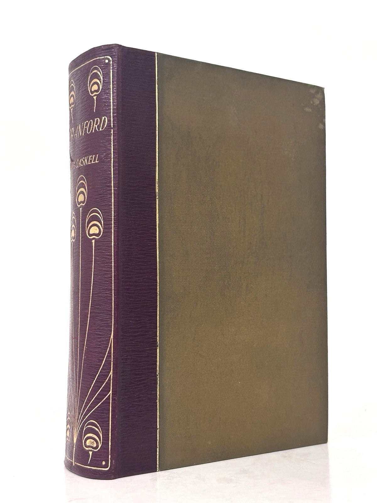c1910- CRANFORD- By Mrs. Gaskell- Illustrated- Leather “Peacock Style” Binding