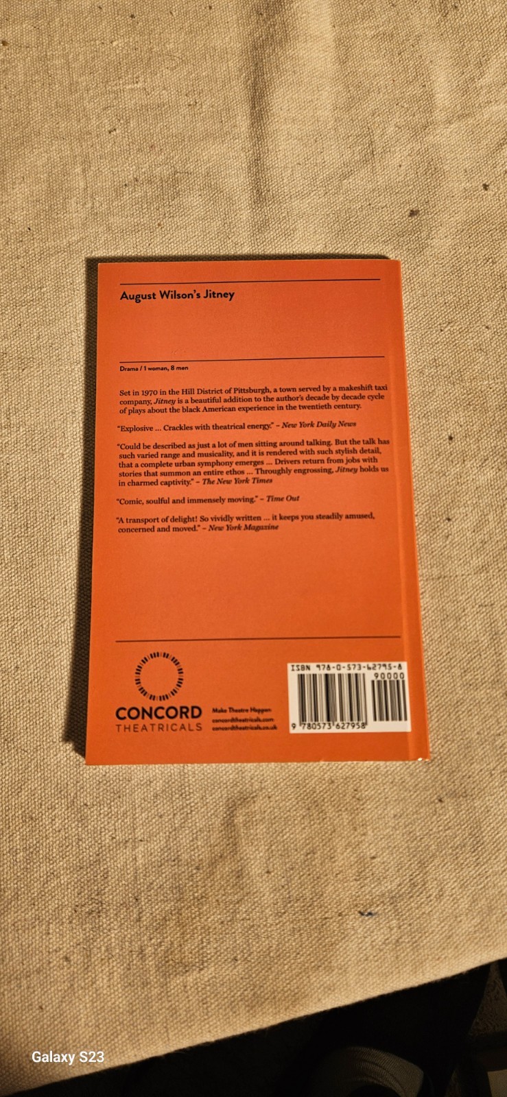 August Wilson’s Jitney Samuel French Acting Edition Concord Theatricals Script