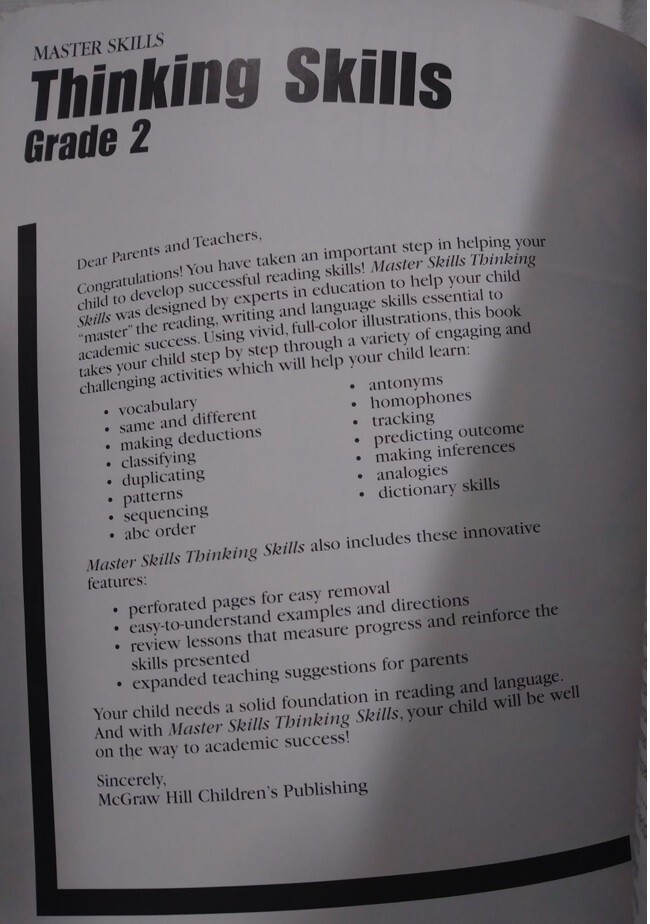 Thinking Skills Grade 2 Master Skills All Color 128 pgs Reproducible w/ Ans Key