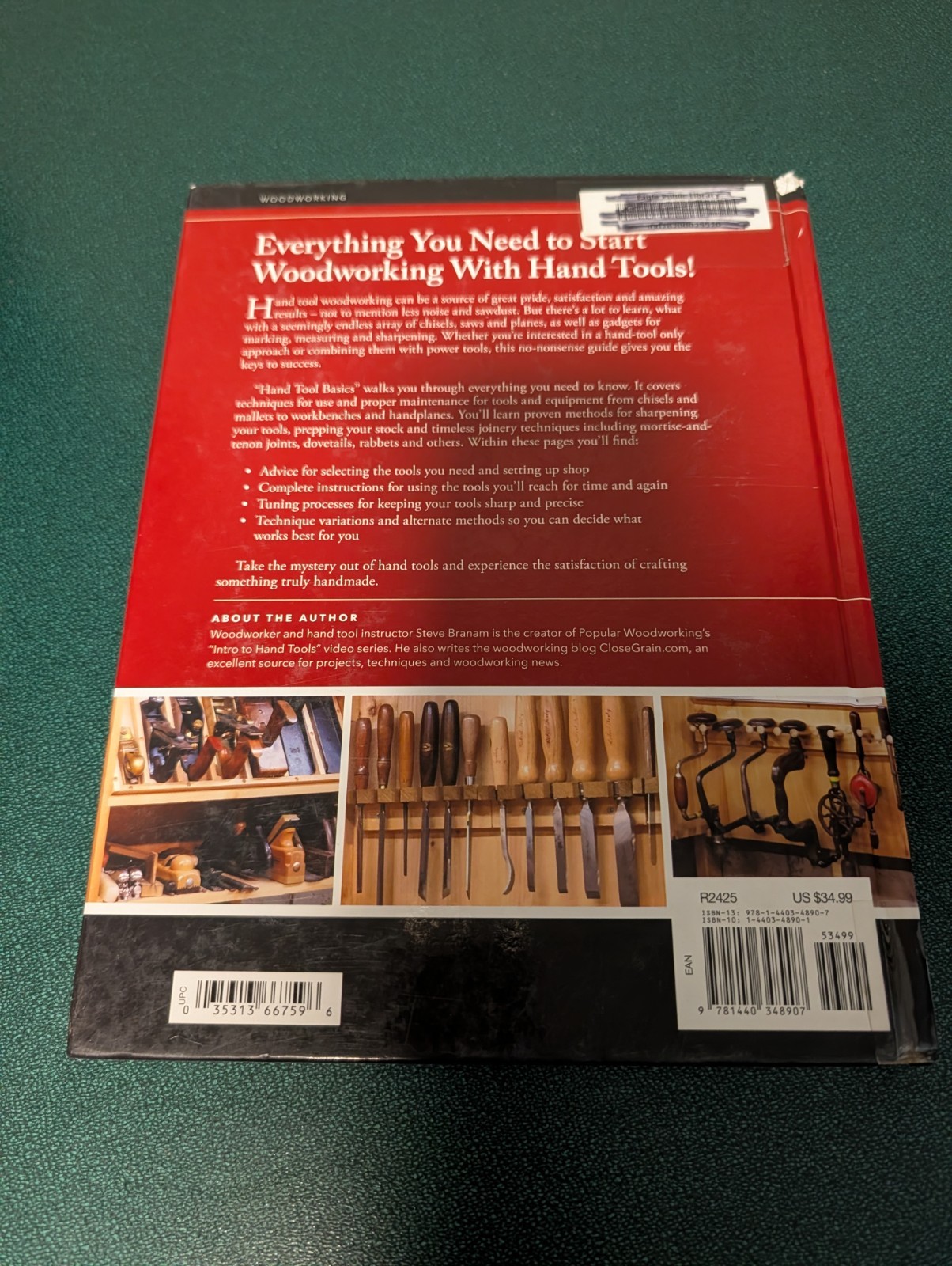 Hand Tool Basics : Woodworking Tools and How to Use Them by Steve Branam (2018,