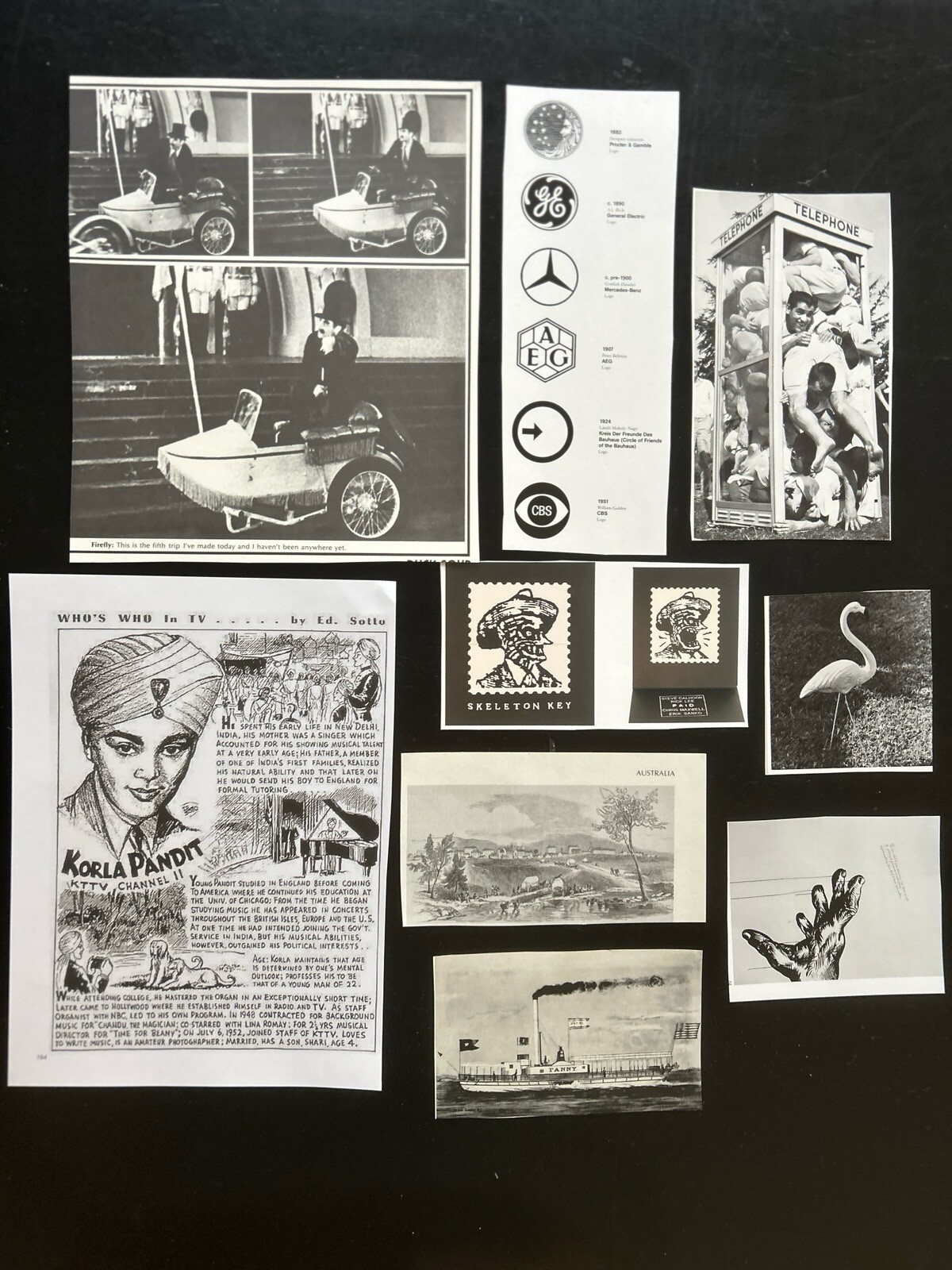 BLACK & WHITE Book Pages & Clippings -60 pieces some vintage collage craft Lot