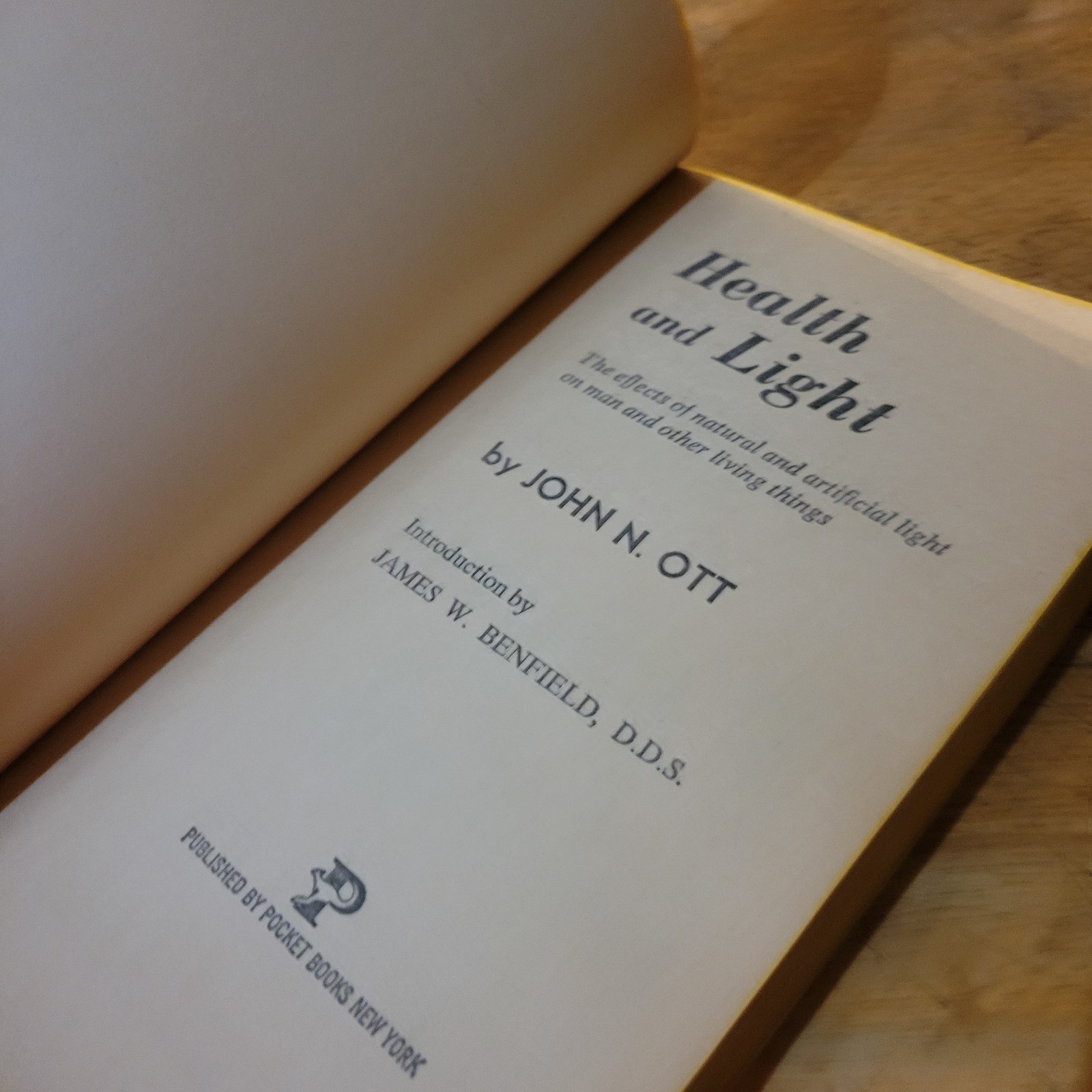 Health and Light by John Ott, 1976 Mass Market Paperback Pocket Books