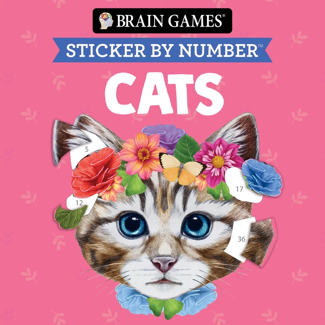 Brain Games – Sticker by Number Compact Edition: Cats 7×7 Inches Perfe Paperback