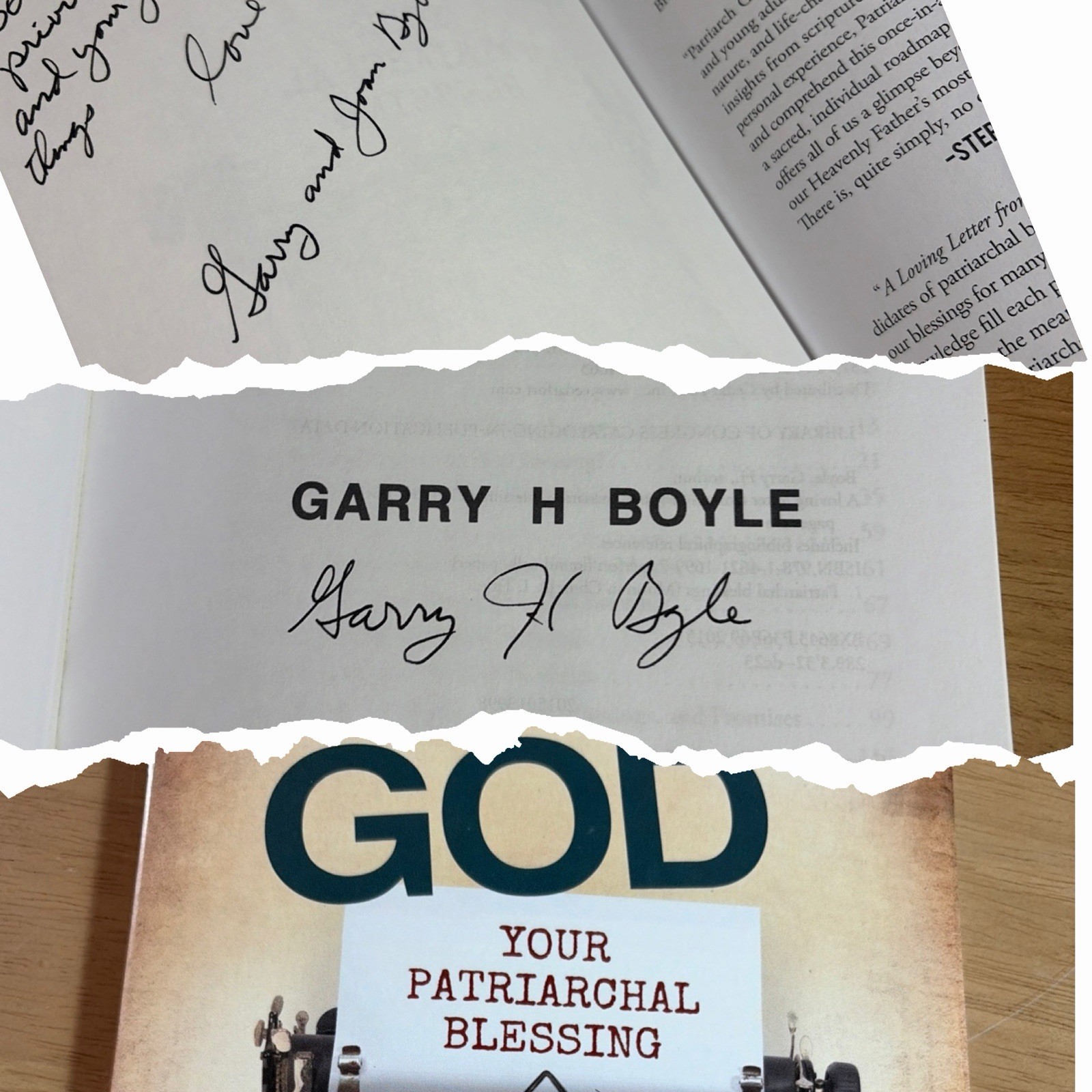 SIGNED A Loving Letter from God: Your Patriarchal Blessing Garry H Boyle pb FINE