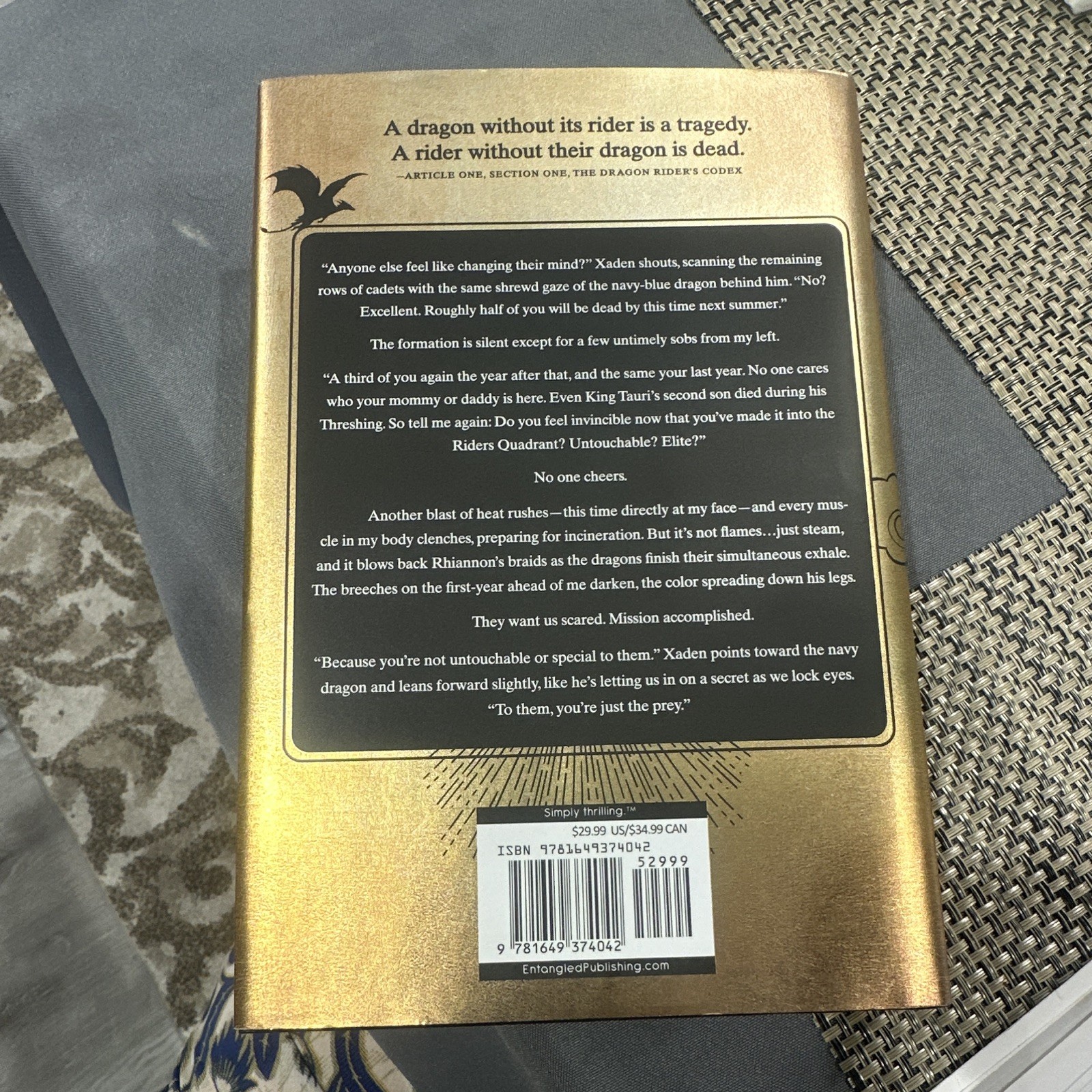 Rebecca Yarros Fourth Wing (The Empyrean Ser. 1) 2023 HC Dust Jacket