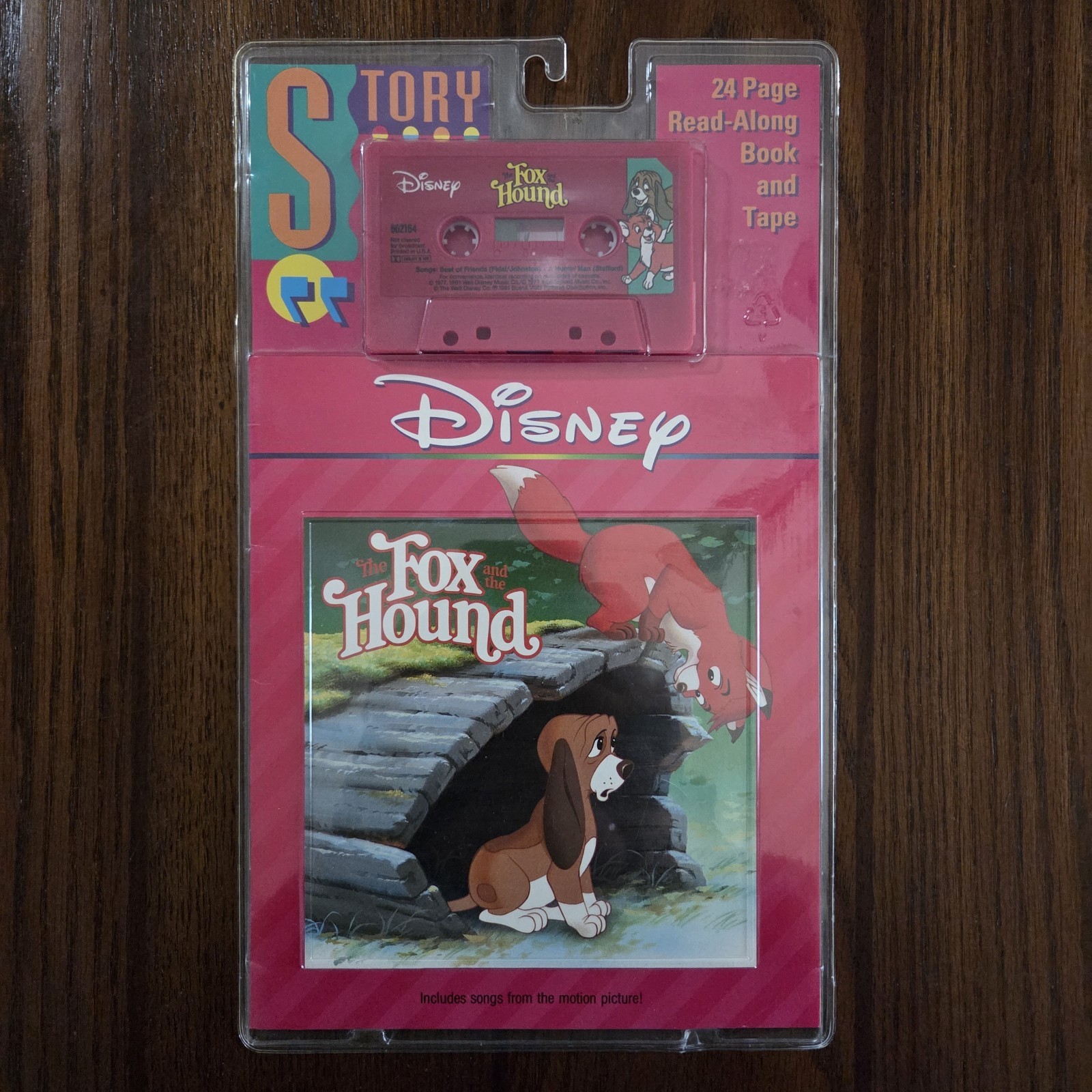 Disney The Fox and the Hound Book and Cassette Read-Along Vintage NIP