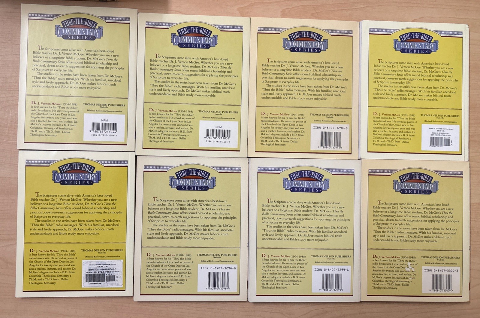 Lot 60 Thru the Bible Commentary Series Complete 60 Book Set J. Vernon McGee PB