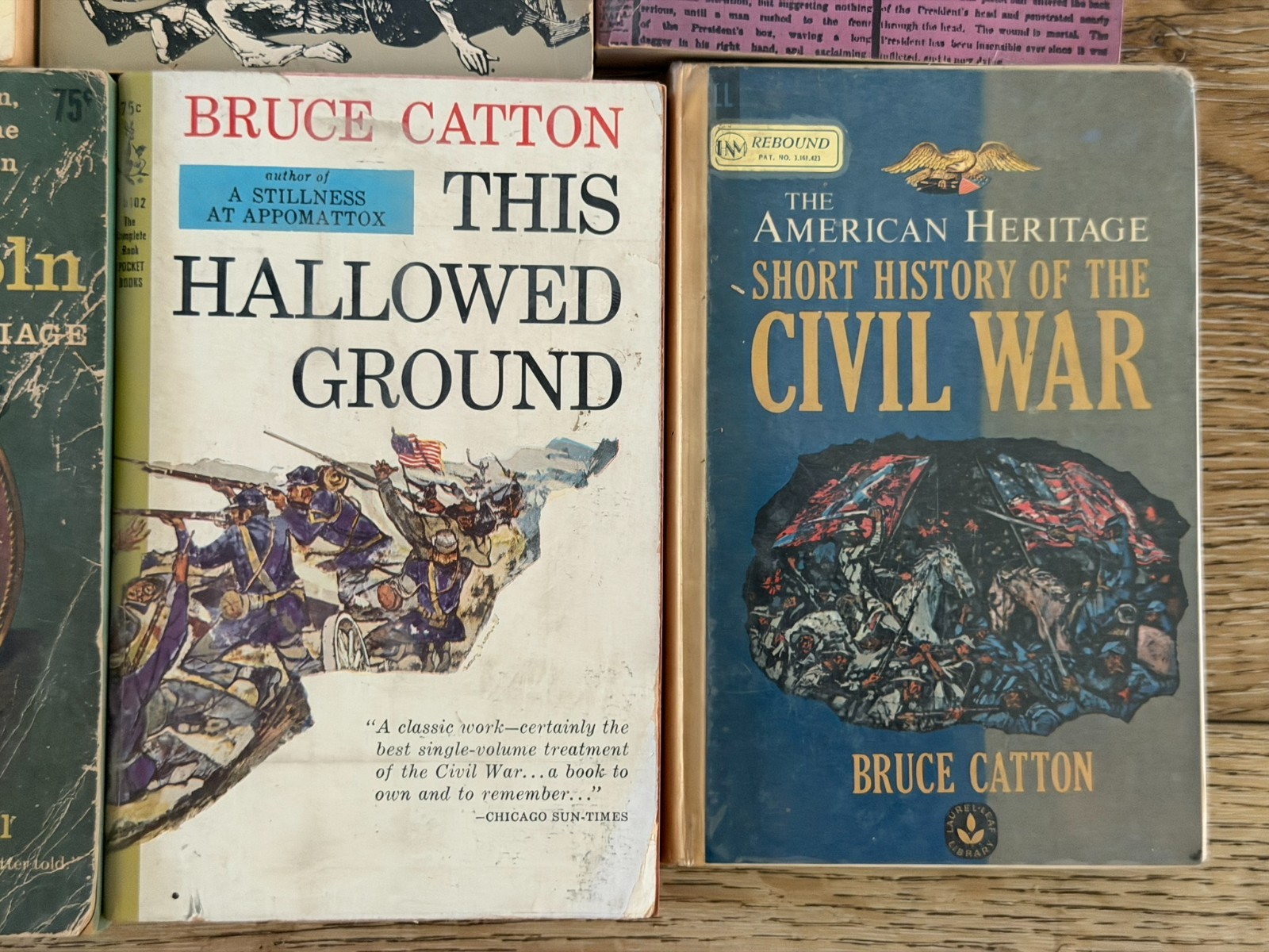 Civil War & Lincoln History Book Lot of 11 Bruce Catton Benjamin Franklin HC PB