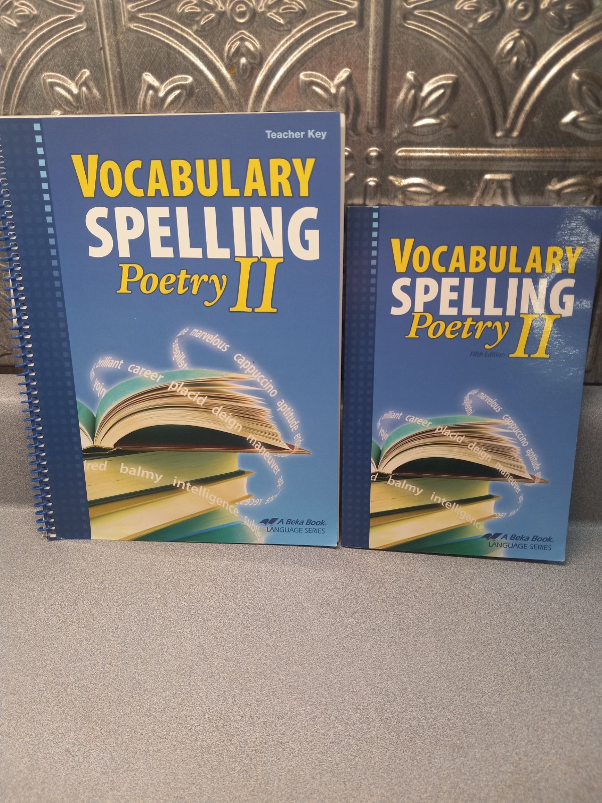 A Beka Book Homeschool 8th Grade Vocabulary, Spelling, & Poetry II Kit.