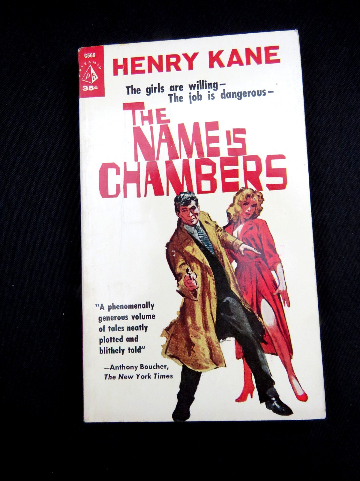 THE NAME IS CHAMBERS Henry Kane Paperback VF- Pyramid G569 1960