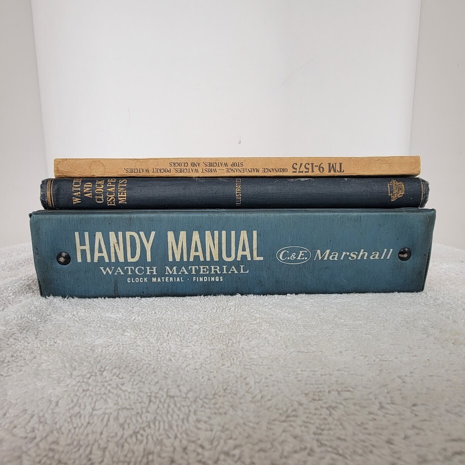 VTG. WAR DEPT. TM 9 1575 WATCH & CLOCK ESCAPEMENTS – C.&E. HANDY MANUAL (LOT 3)