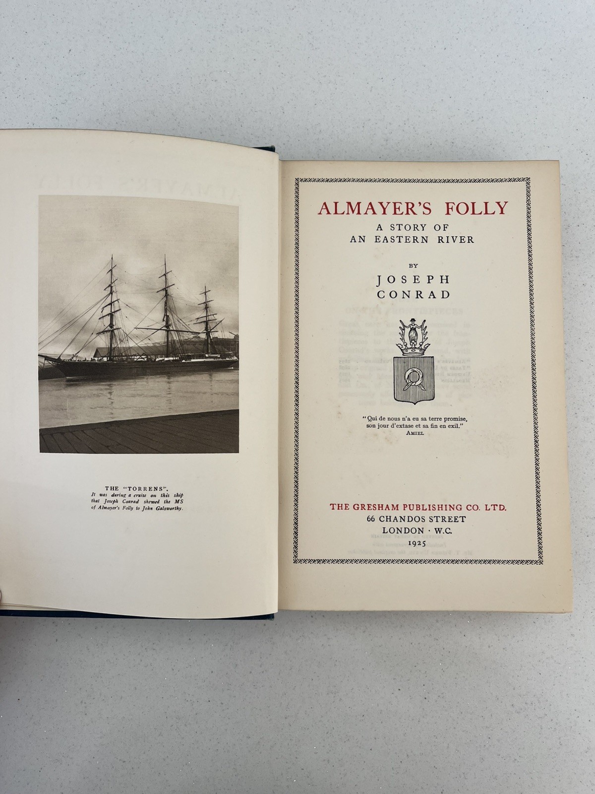 Joseph Conrad Medallion Edition Almayer’s Tale Gresham Publishing 1925