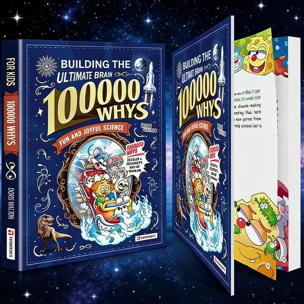 100000 Whys Kids Science Book STEM Early Education Cartoon English Children Lear