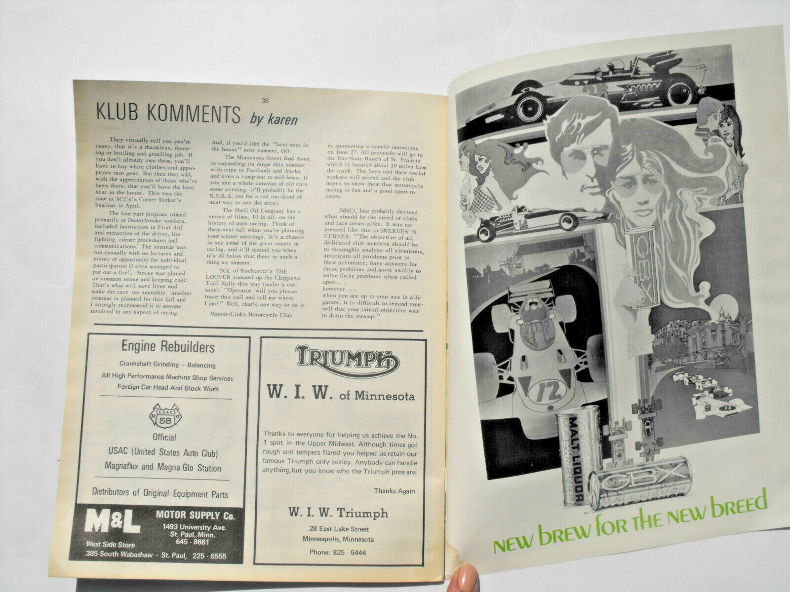 MIDWEST MOTOR SPORTS MAGAZINE JUNE 1971 STREET STRIP OVAL ROAD BIKES BUGGIES.