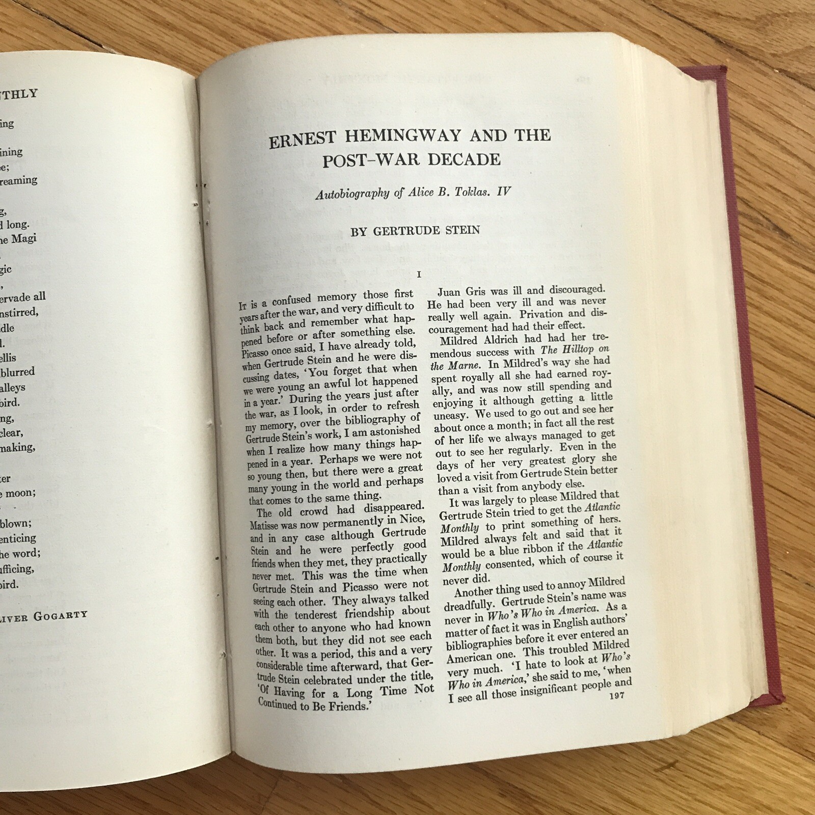 BOUND HC VOLUME—Atlantic Monthly Magazine (1933) Virginia Woolf ET AL—768 Pages!