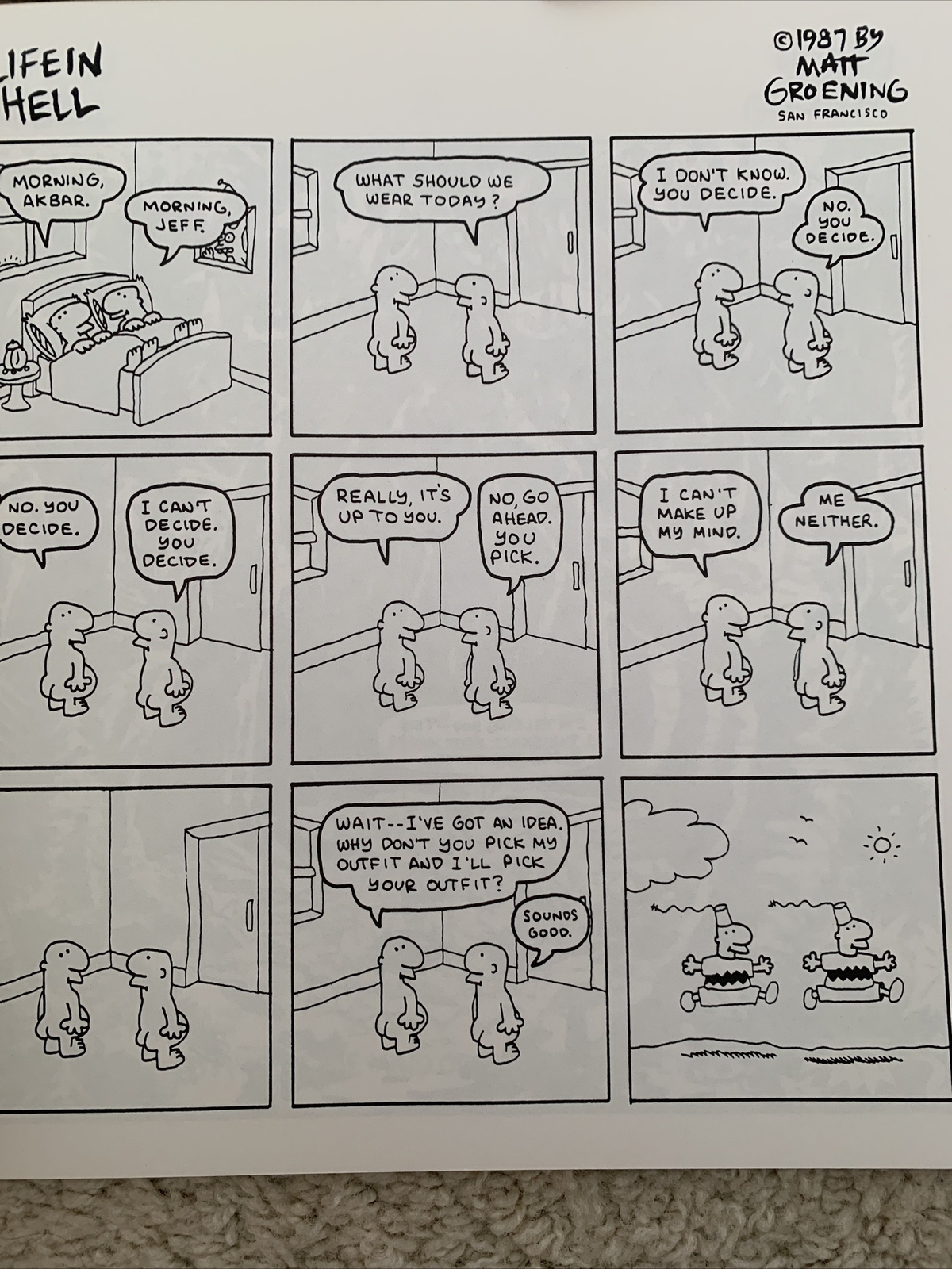 Set of 3 Matt Groening Books Work is Hell, School is Hell, Akbar & Jeff’s Guide