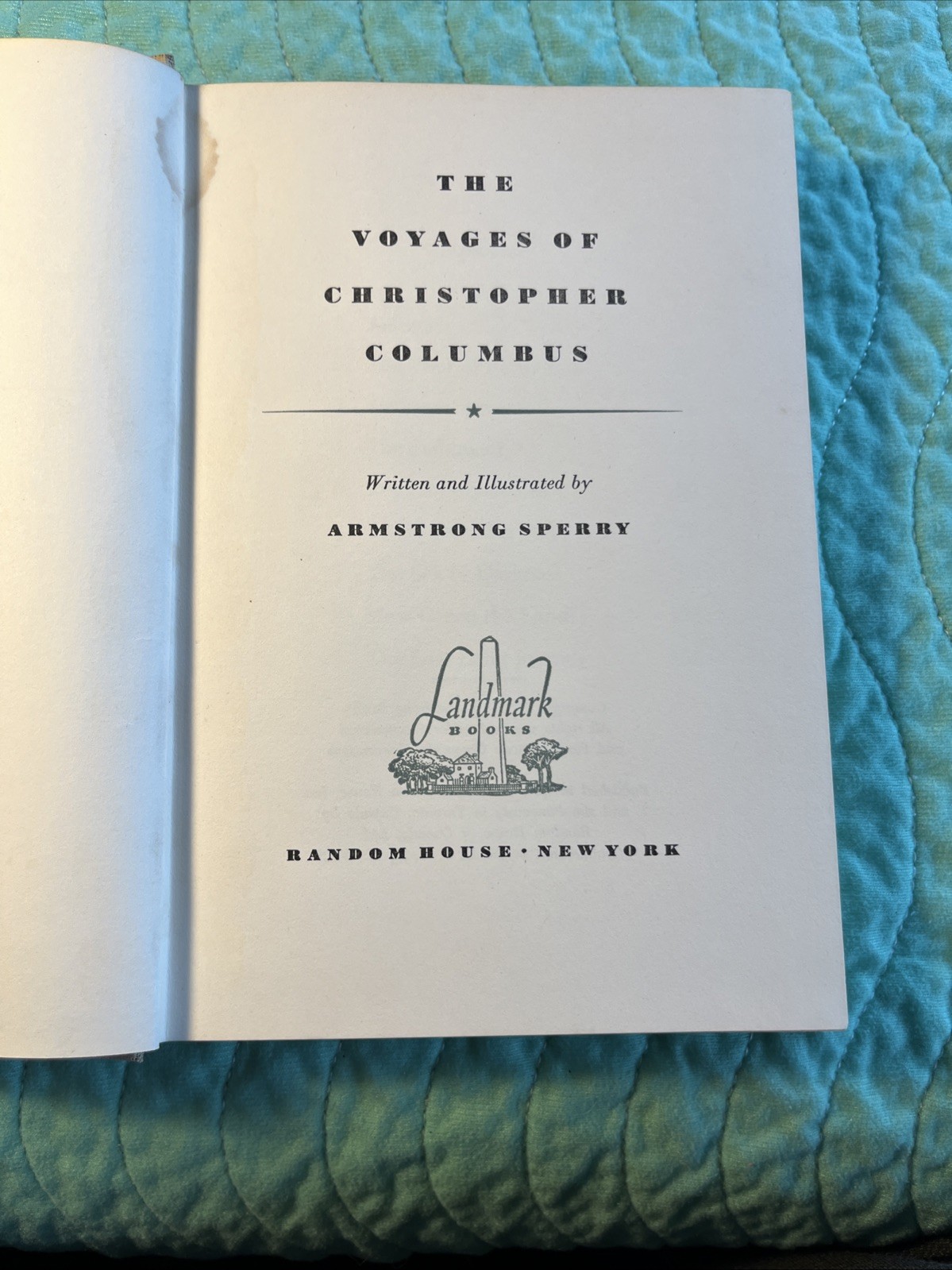 Christopher Columbus By Armstrong Perry 1950 HCDJ