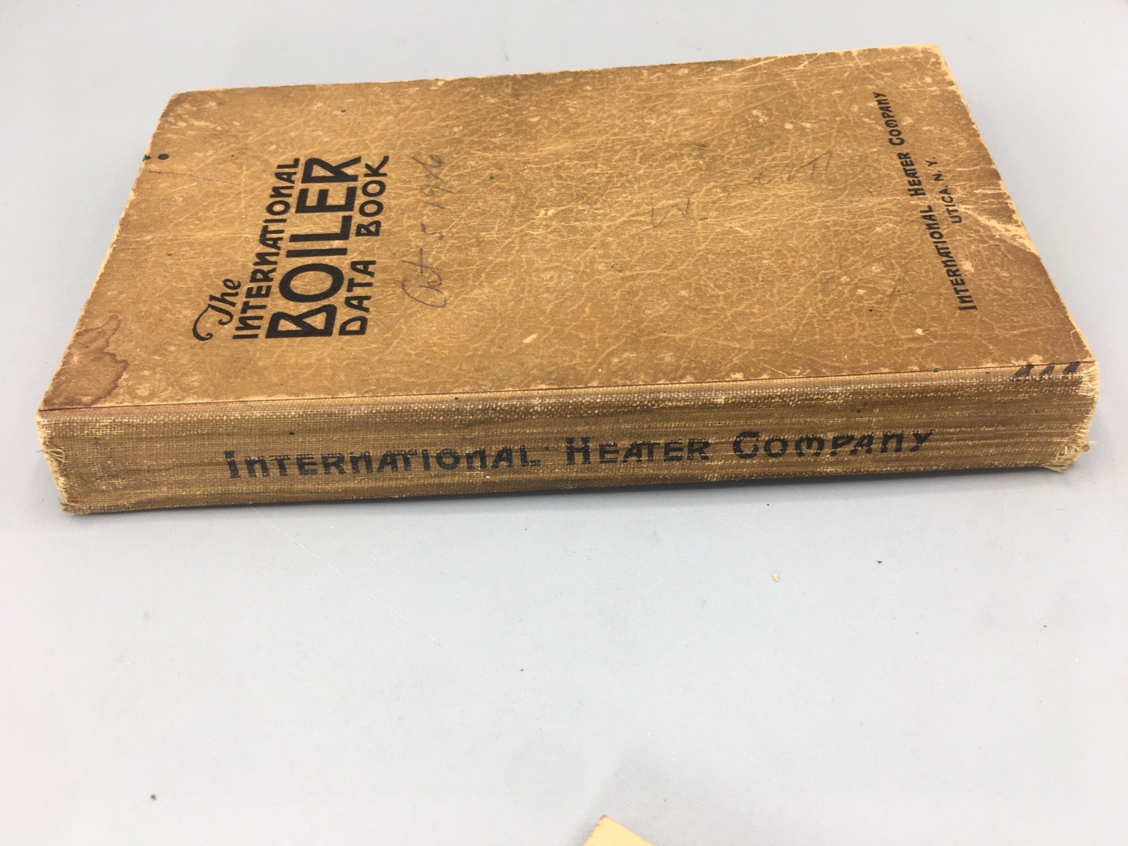 The International Boiler Data Book 1926 International Heater Company Utica NY