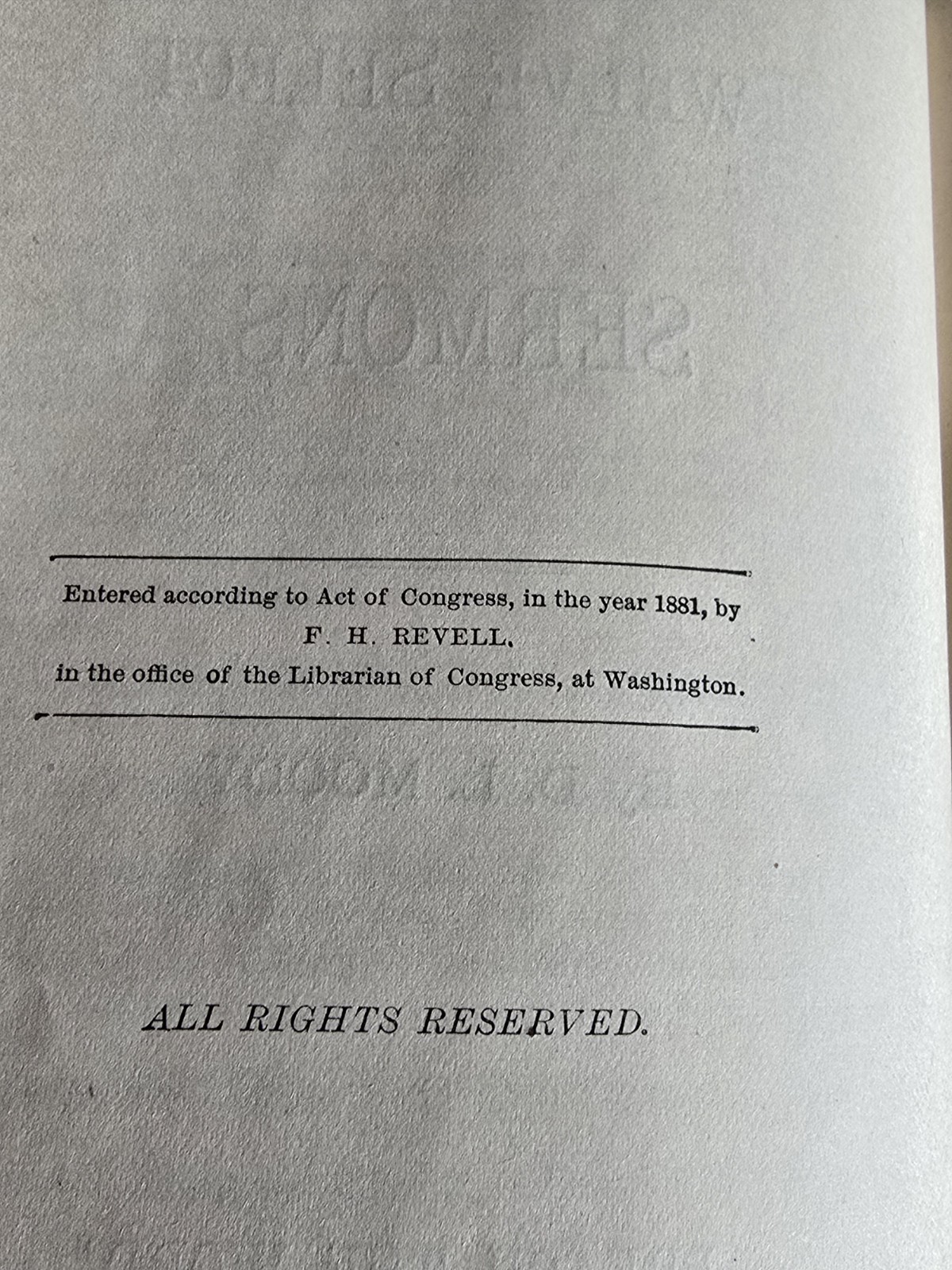 RARE 1881 Twelve Select Sermons Dwight Moody Fleming H. Revell WITH DUST JACKET