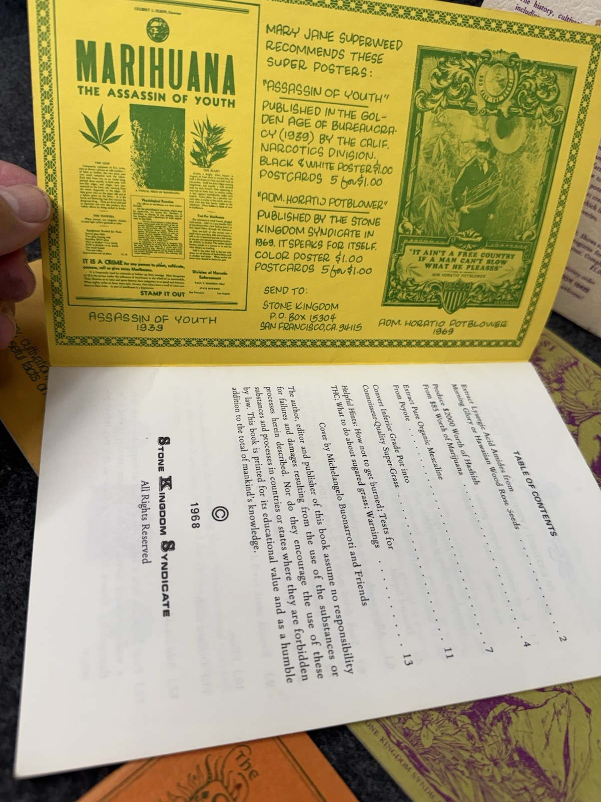 Vintage 1960’s Mary Jane Superweed Marijuana Book Lot Consumers Herbal Guide +++