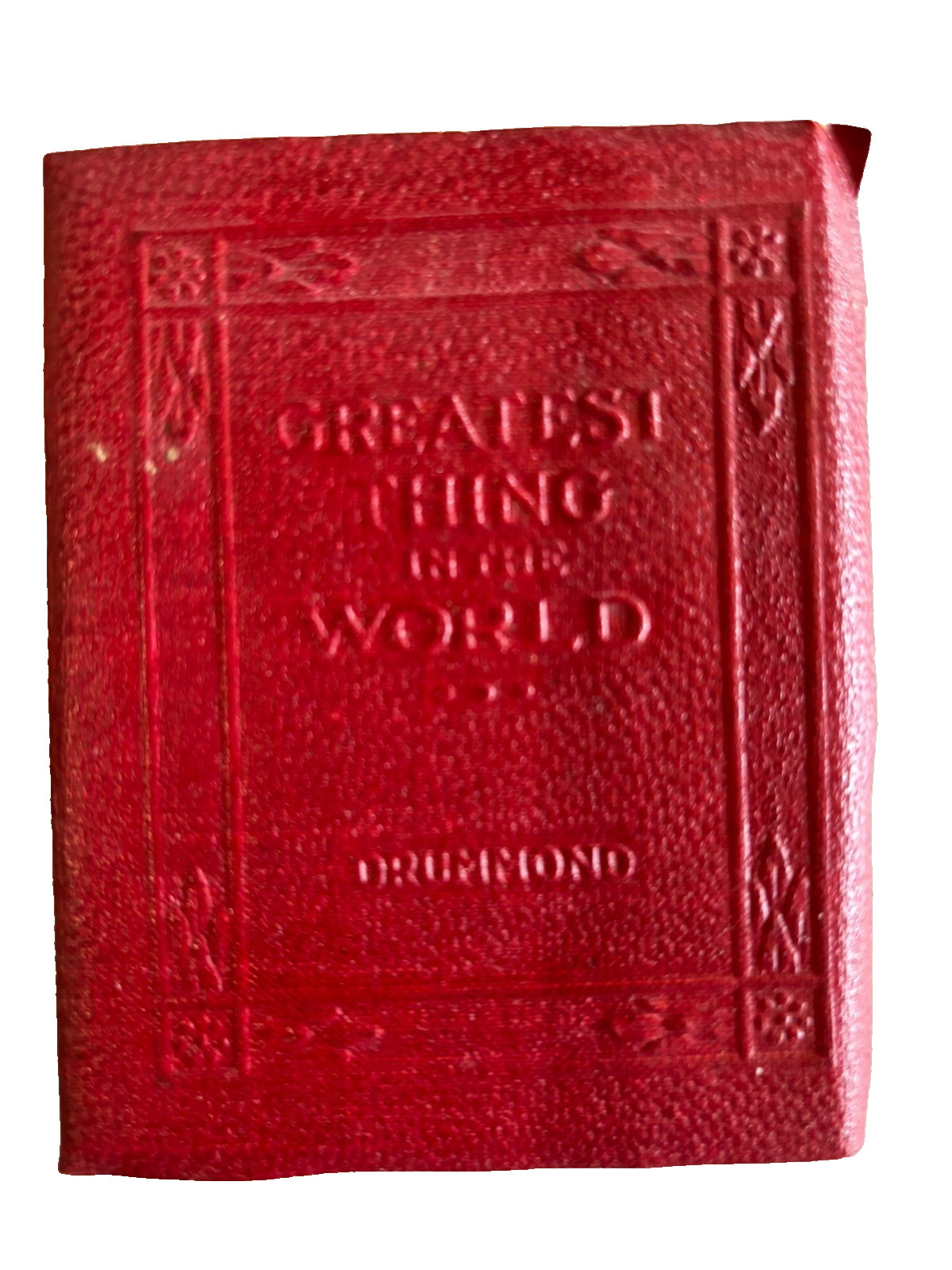 1920’s Little Leather Library (Luxart) Red Book- Greatest Thing -Drummond