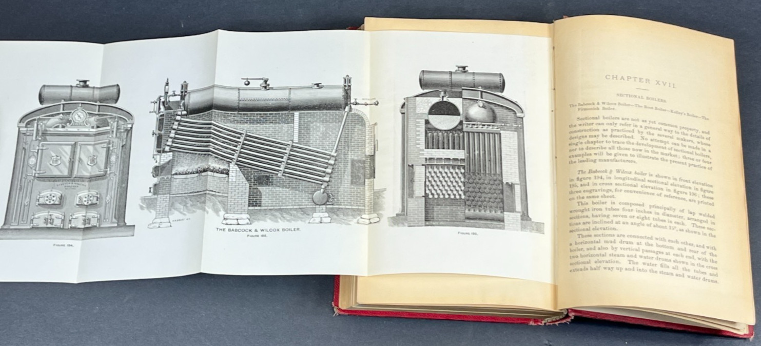 Steam Boilers 1880 Antique Book Practical Treatise Equipment Pumps Injectors ++