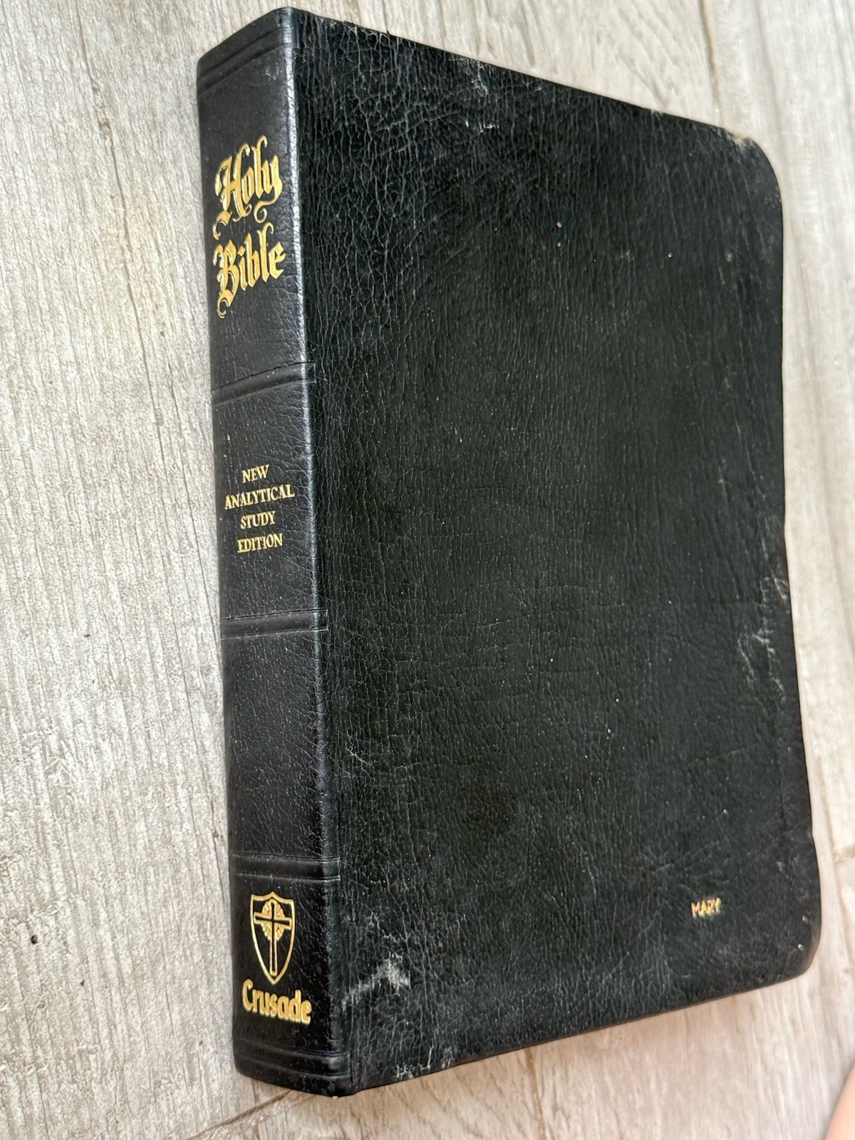 ✝️ 1970 Crusade KJV Holy Bible New Analytical Study Edition Genuine Leather