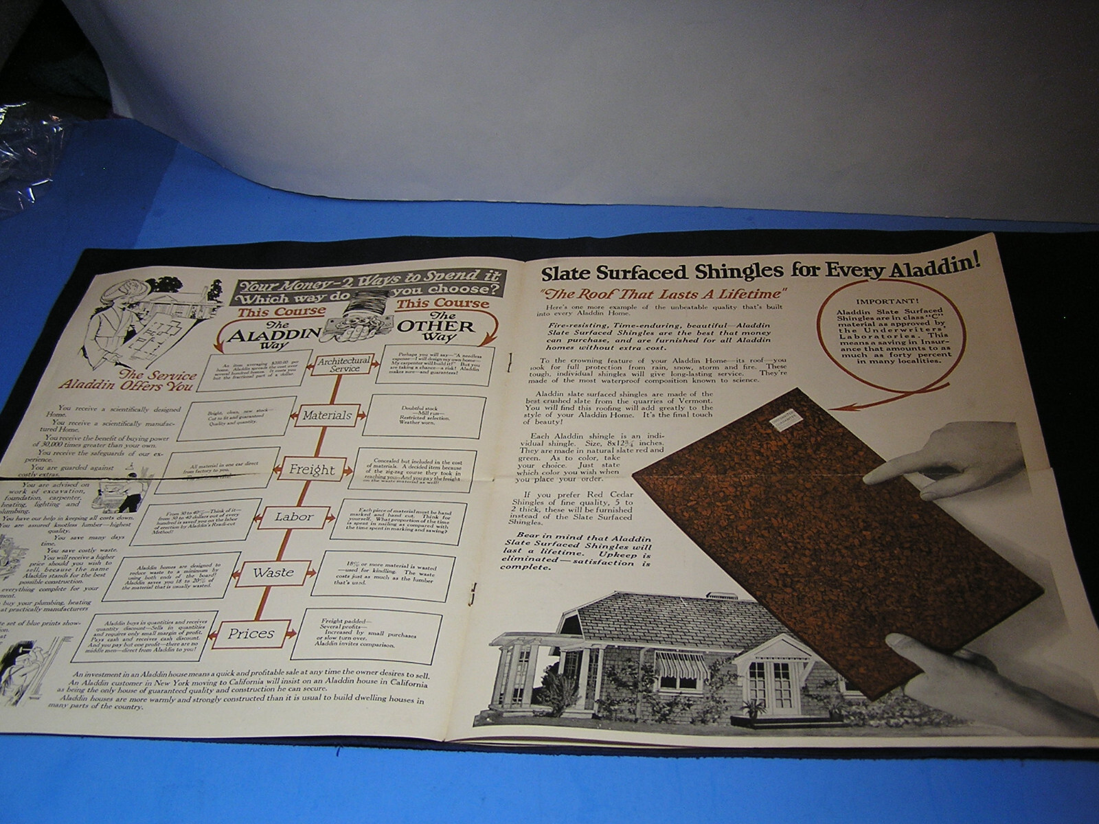 Vtg. Aladdin Home’s pamphlet featuring $498 home (1922)