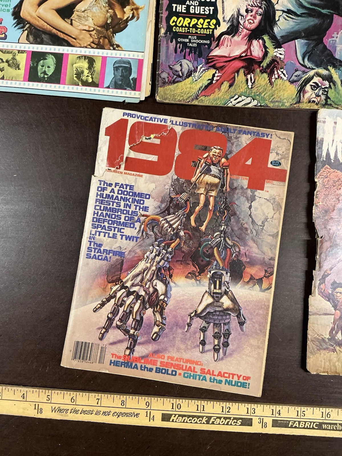 EERIE Weird FAMOUS MONSTERS Mania MAGAZINE (8) LOT 60s-70s HORROR