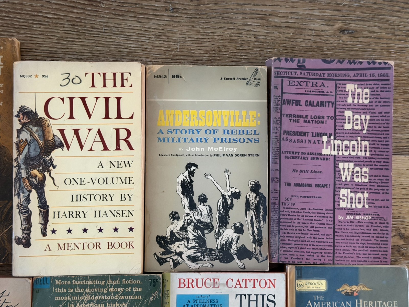 Civil War & Lincoln History Book Lot of 11 Bruce Catton Benjamin Franklin HC PB