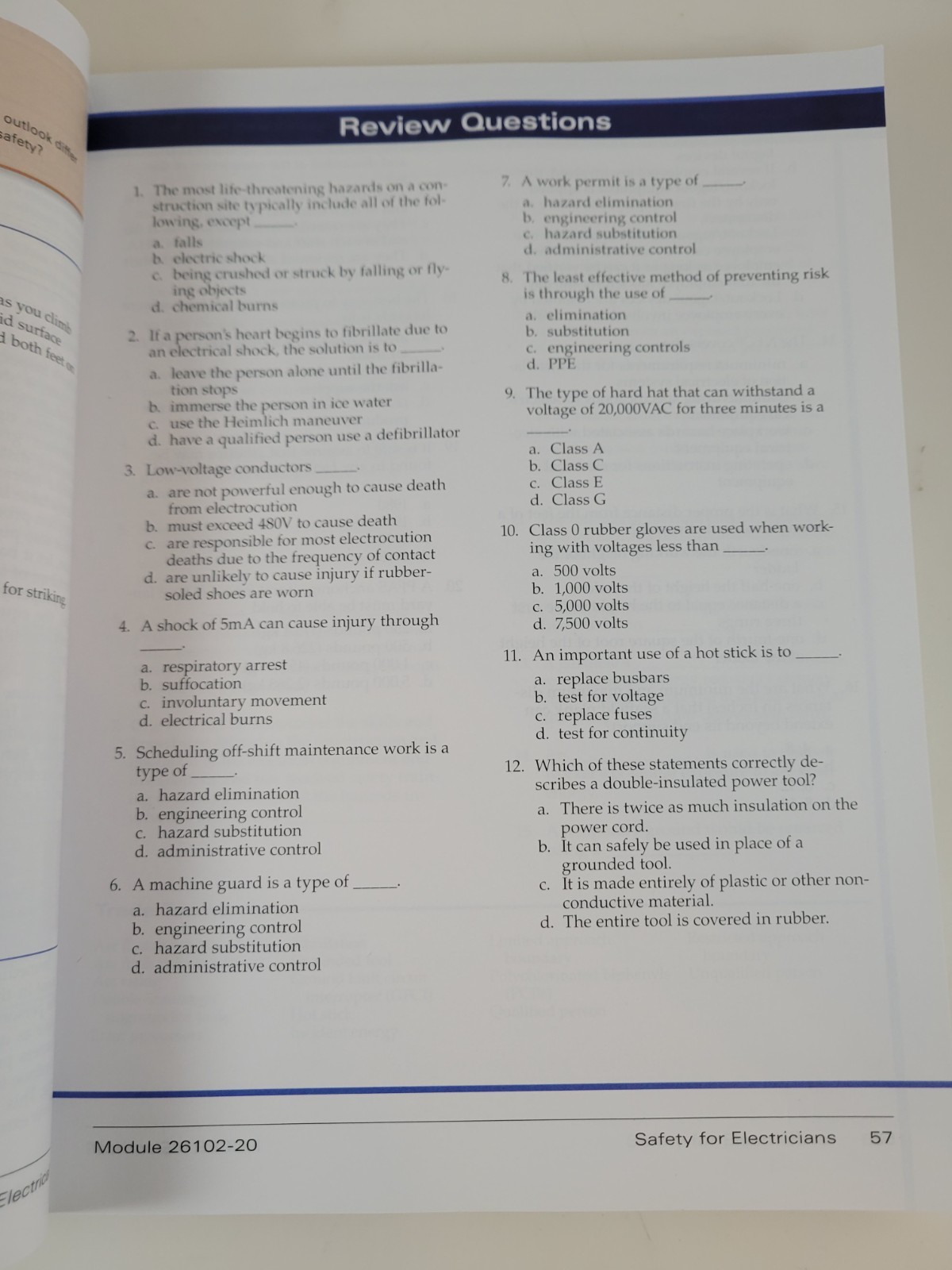 Electrical, Level 1 by NCCER Trade Paperback 2020 NEC – USED