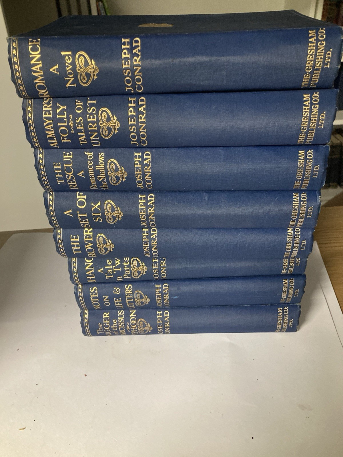 Joseph Conrad Gresham Publishing Collection Blue Hardback Books Bundle