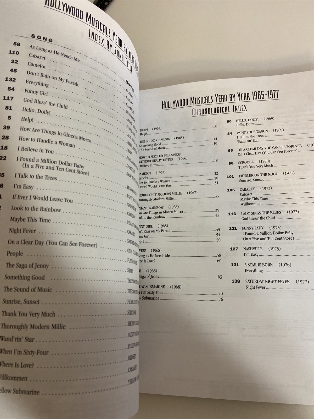 Hollywood Musicals Year by Year : 1965-1977 Hal Leonard Publishing Corp abh